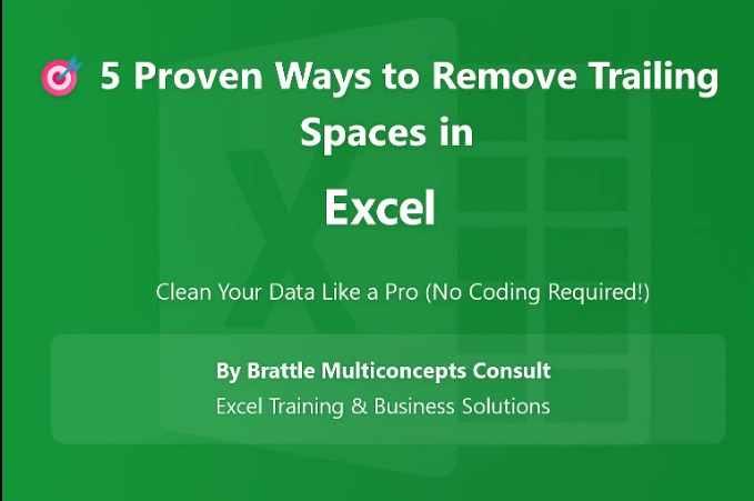 Remove extra space in excel
