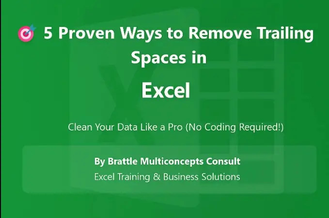 Remove extra space in excel